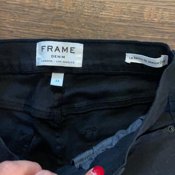 Frame le skinny de Jeanne crop Iord noir size 23 - Picture 4 of 9